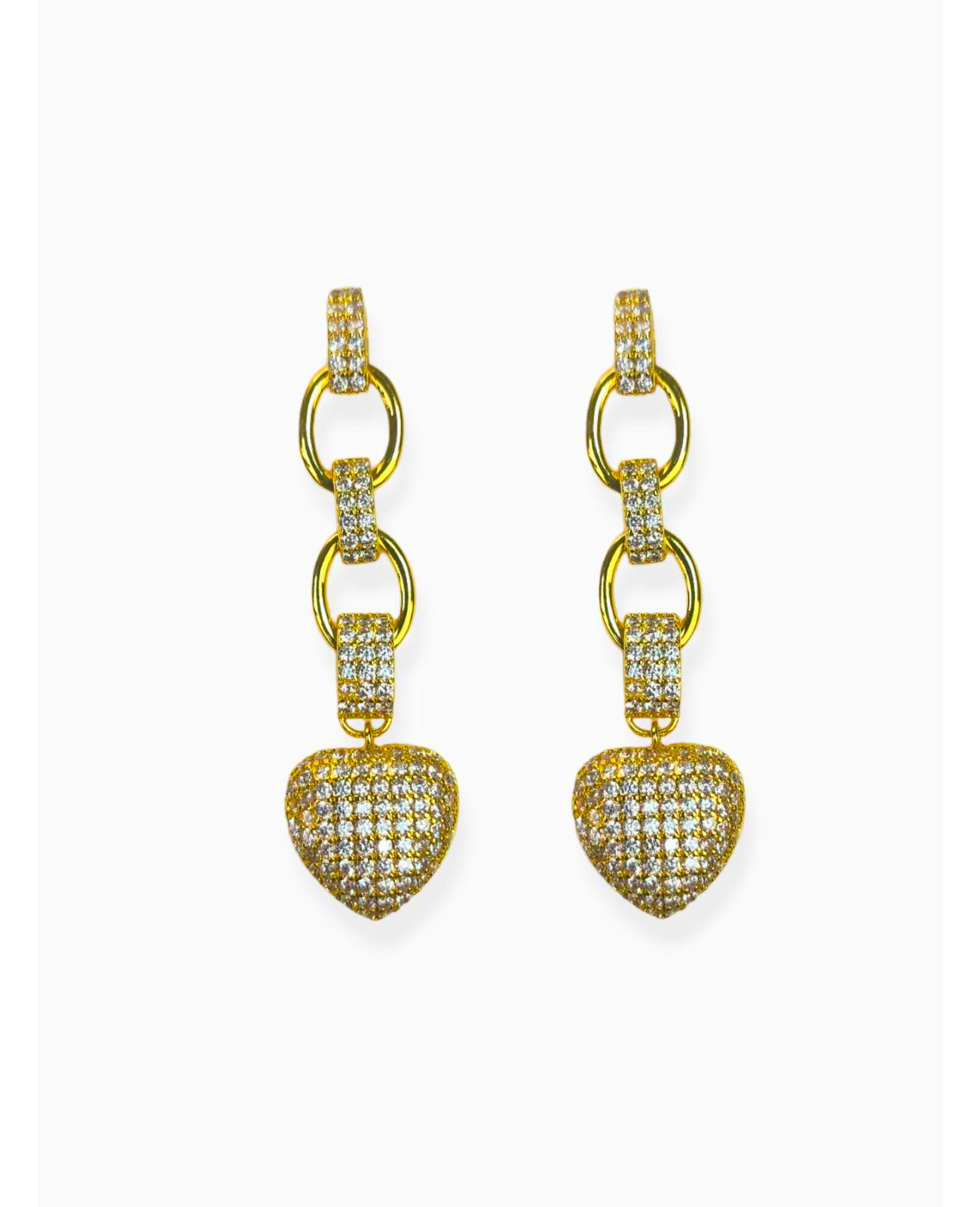 Diamond heart deals drop earrings